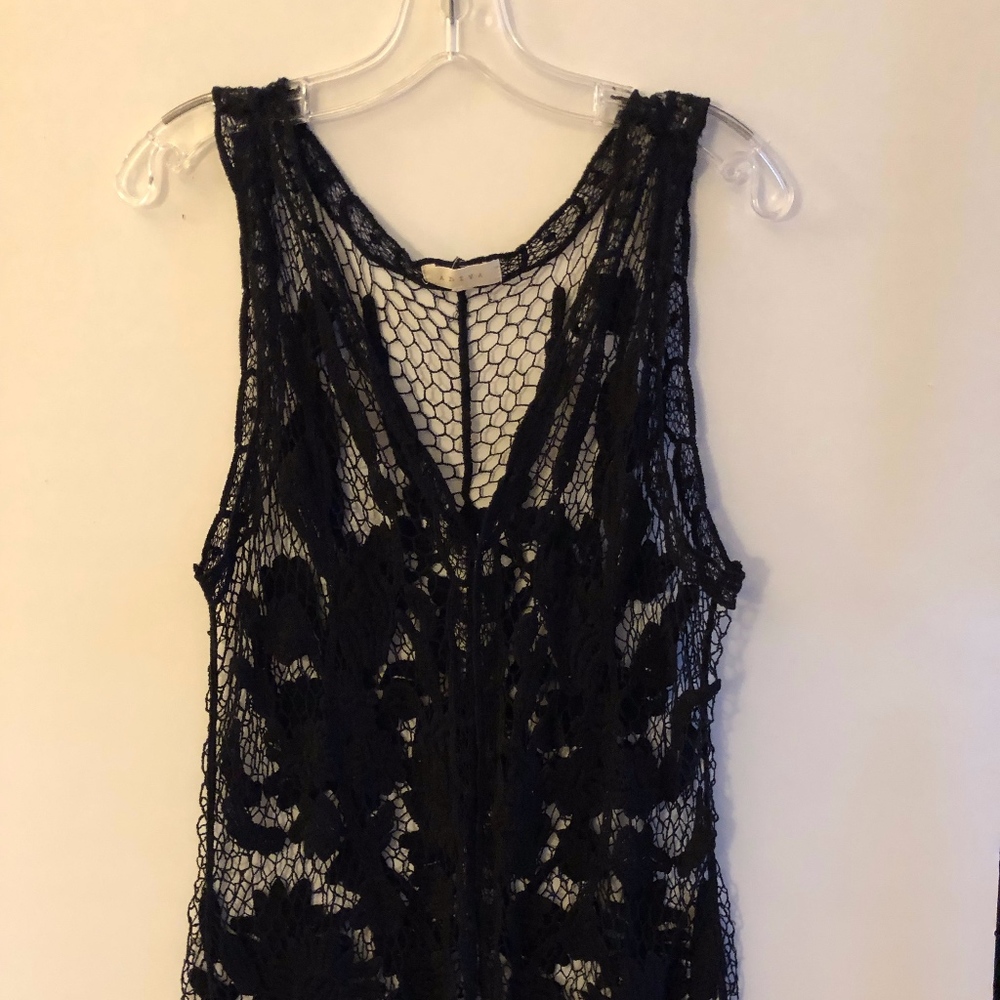 Black Lace Vest